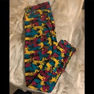 LuLaRoe Daschaund Leggings OS